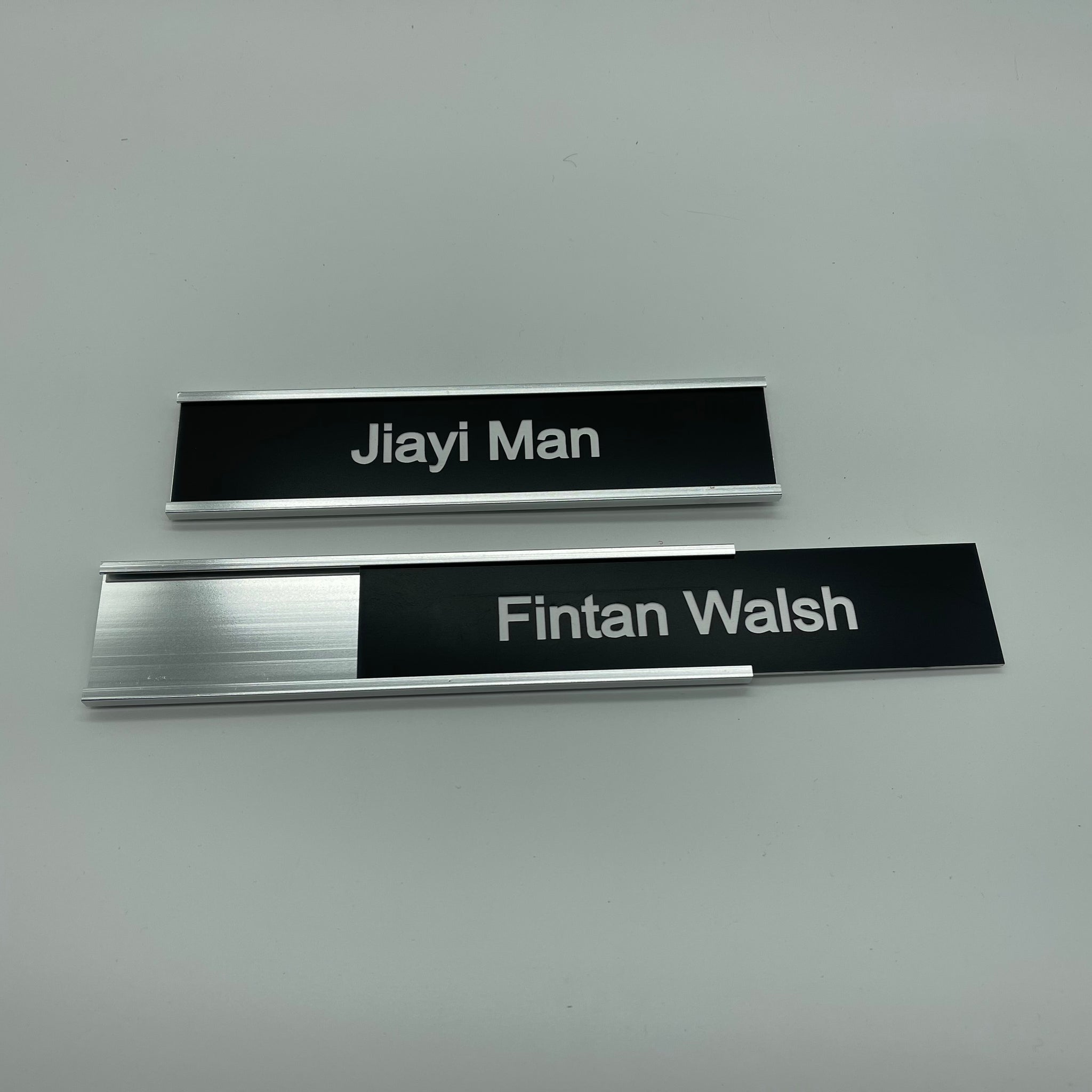 customised plastic name plate with signage