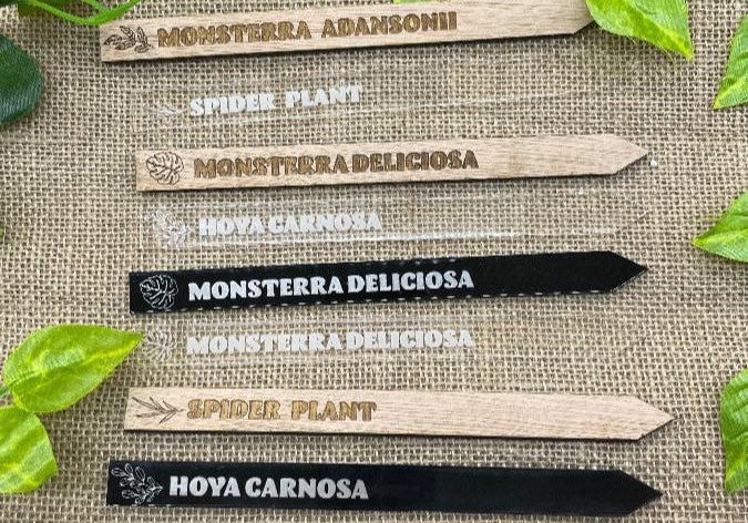 Samples of Outdoor Plant Marker Top view- Personify NZ