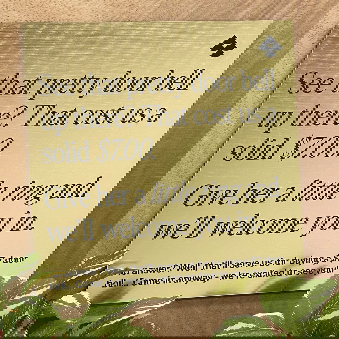 Doorbell Sign sample