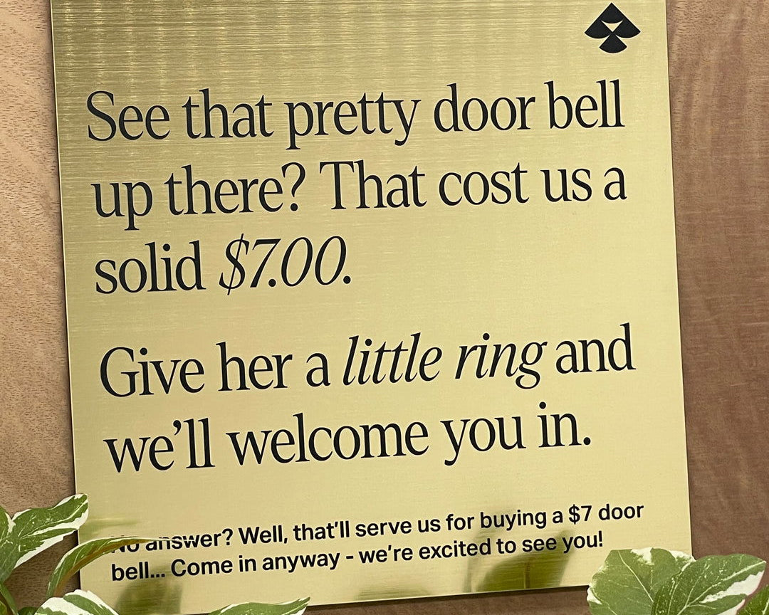 Doorbell Sign sample