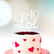 Anniversary Cake Topper - Years of Love white option