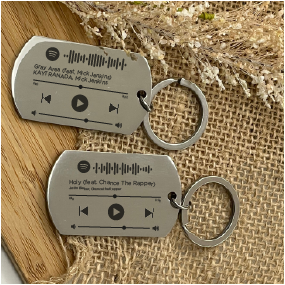 Metal Spotify Key Ring