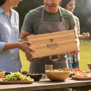 BBQ 5-Piece Gift Set - Engraved Bamboo Case Father's Day Gift for Dad