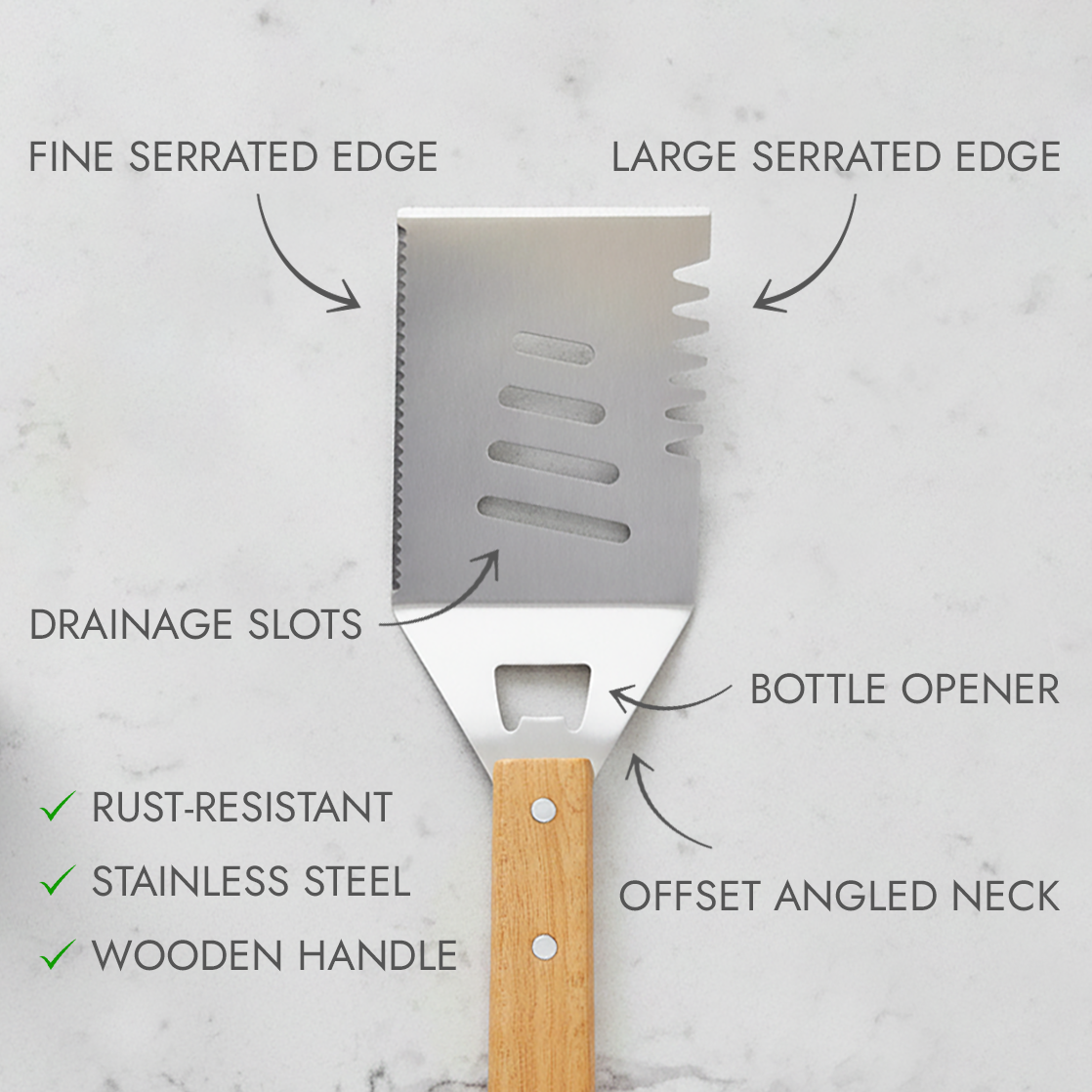 BBQ 5-Piece Gift Set - Engraved Bamboo Case Father's Day Gift for Dad