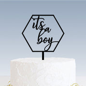 Baby Shower Cake Topper - its a boy black option