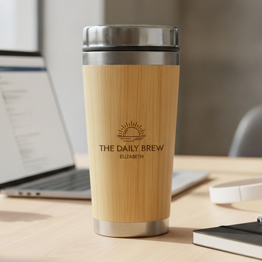 Personalised Bamboo Coffee Cup For Mum