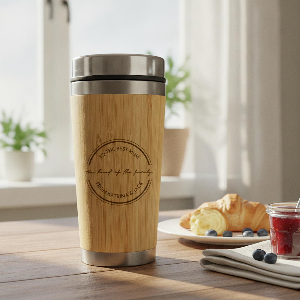 Personalised Bamboo Coffee Cup For Mum