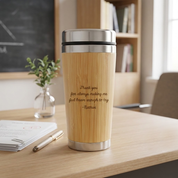 Personalised Bamboo Coffee Cup for Teacher
