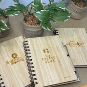 Personalised Bamboo Notebook & Pen Set - Father's Day Gift for Dad