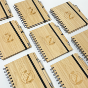 Bamboo Corporate Notebook & Pen Set with Custom Logo