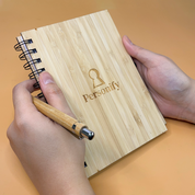 Bamboo Corporate Notebook & Pen Set with Custom Logo