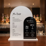 Bar Menu Wedding Signature Cocktail Sign (His and Hers Drinks)