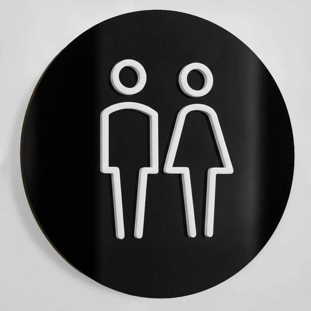Acrylic Bathroom Sign