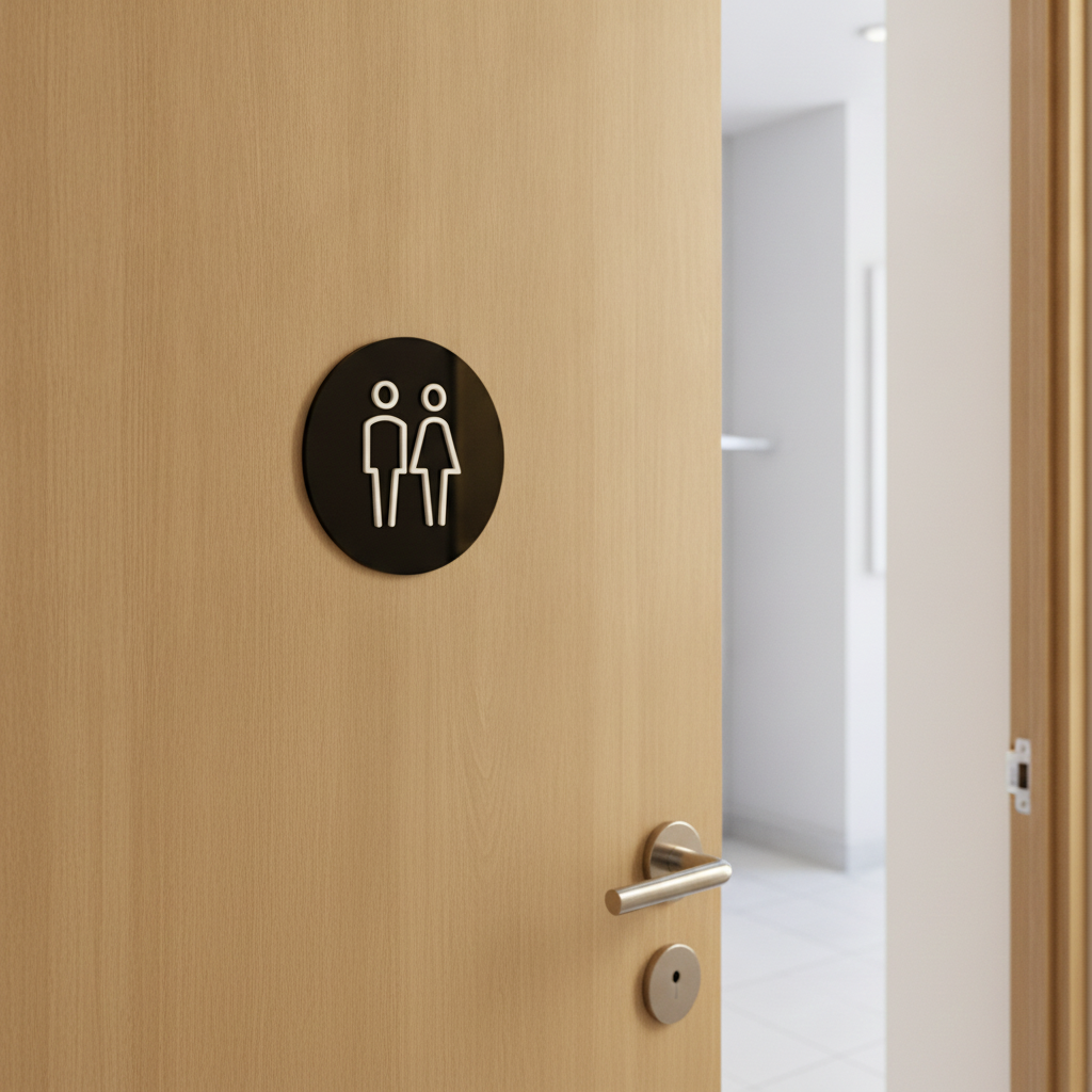 Acrylic Bathroom Sign