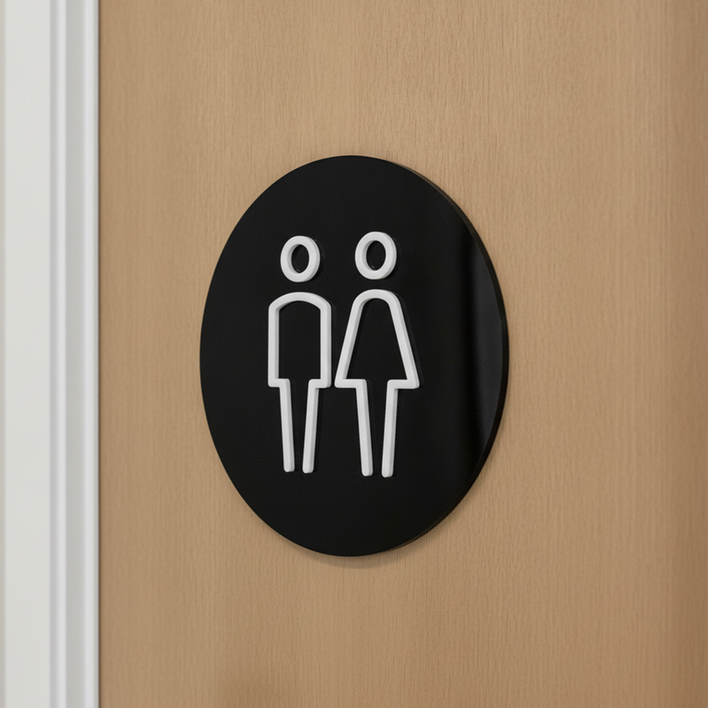 Acrylic Bathroom Sign