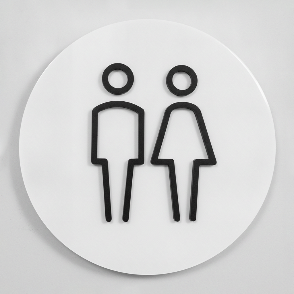 Acrylic Bathroom Sign