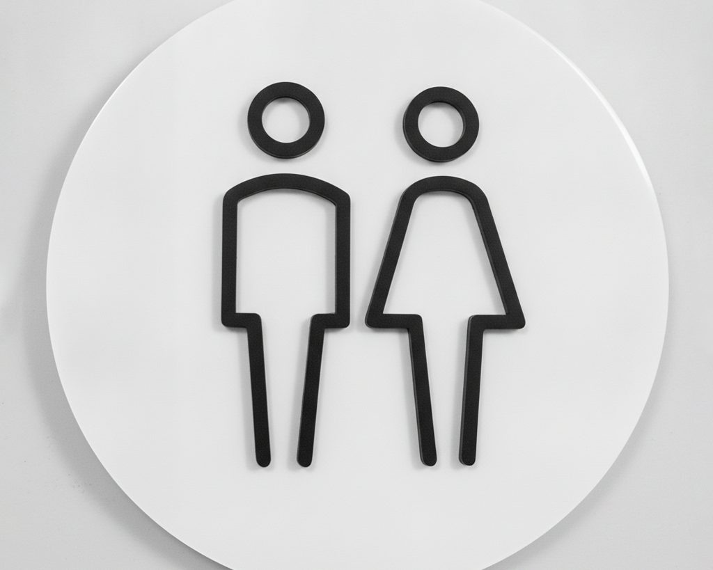 Acrylic Bathroom Sign