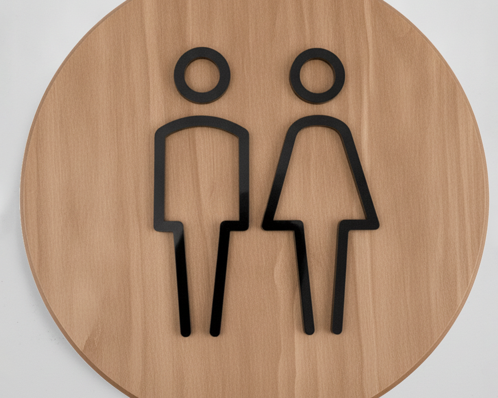 Acrylic Bathroom Sign