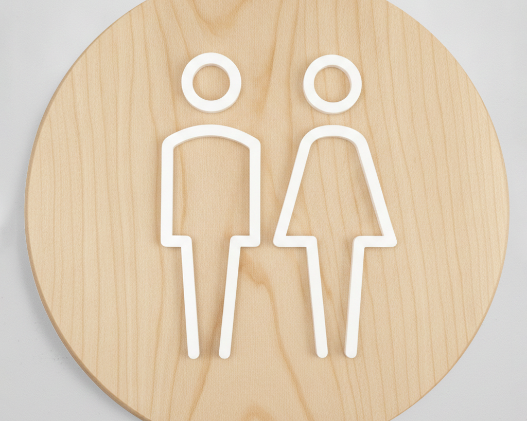 Acrylic Bathroom Sign