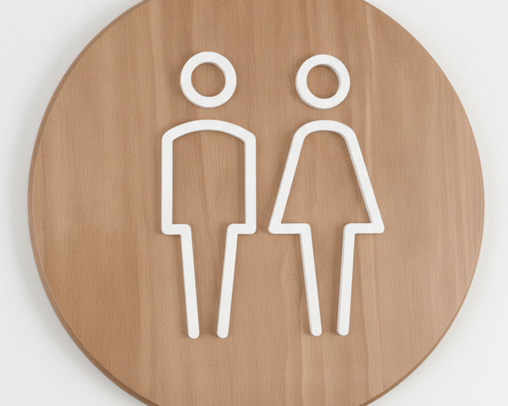 Acrylic Bathroom Sign