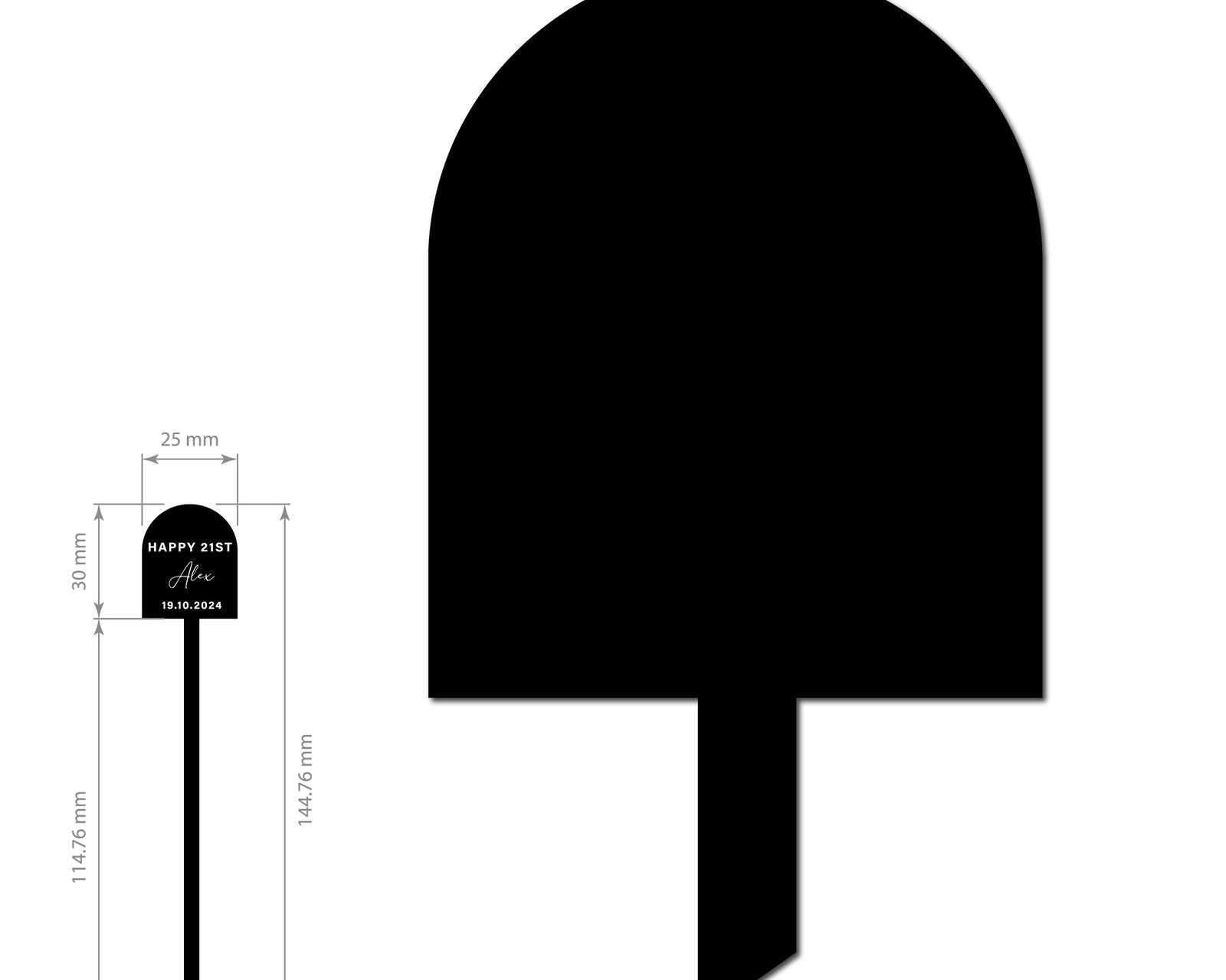 Birthday Arch Drink Stirrers - black template