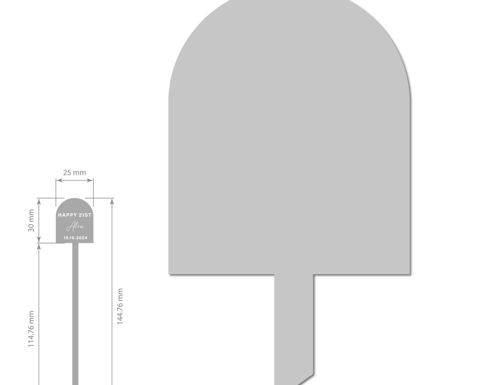 Birthday Arch Drink Stirrers- clear template