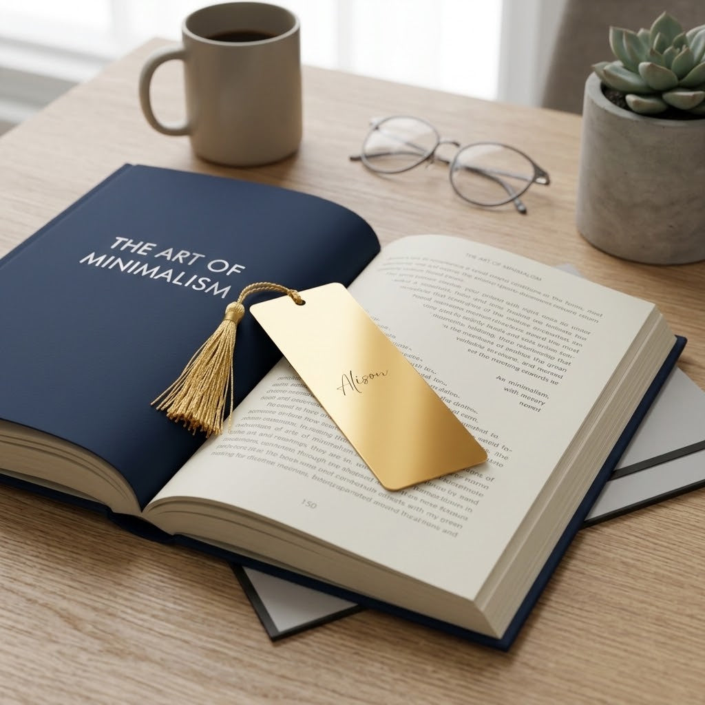 Engraved Bookmark Gift for Book Lovers - Personalised Name or Message