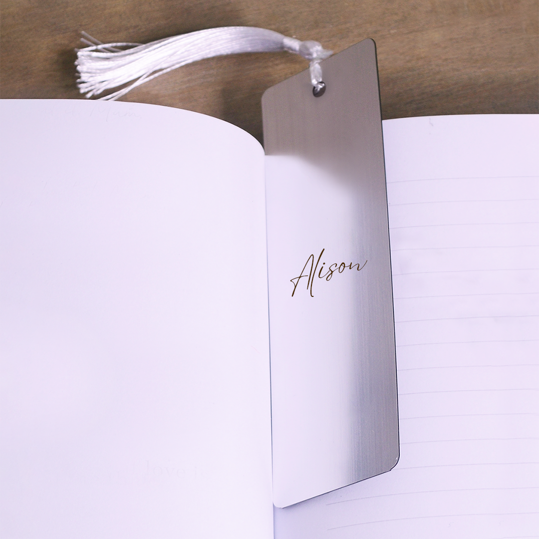 Engraved Bookmark Gift for Book Lovers - Personalised Name or Message