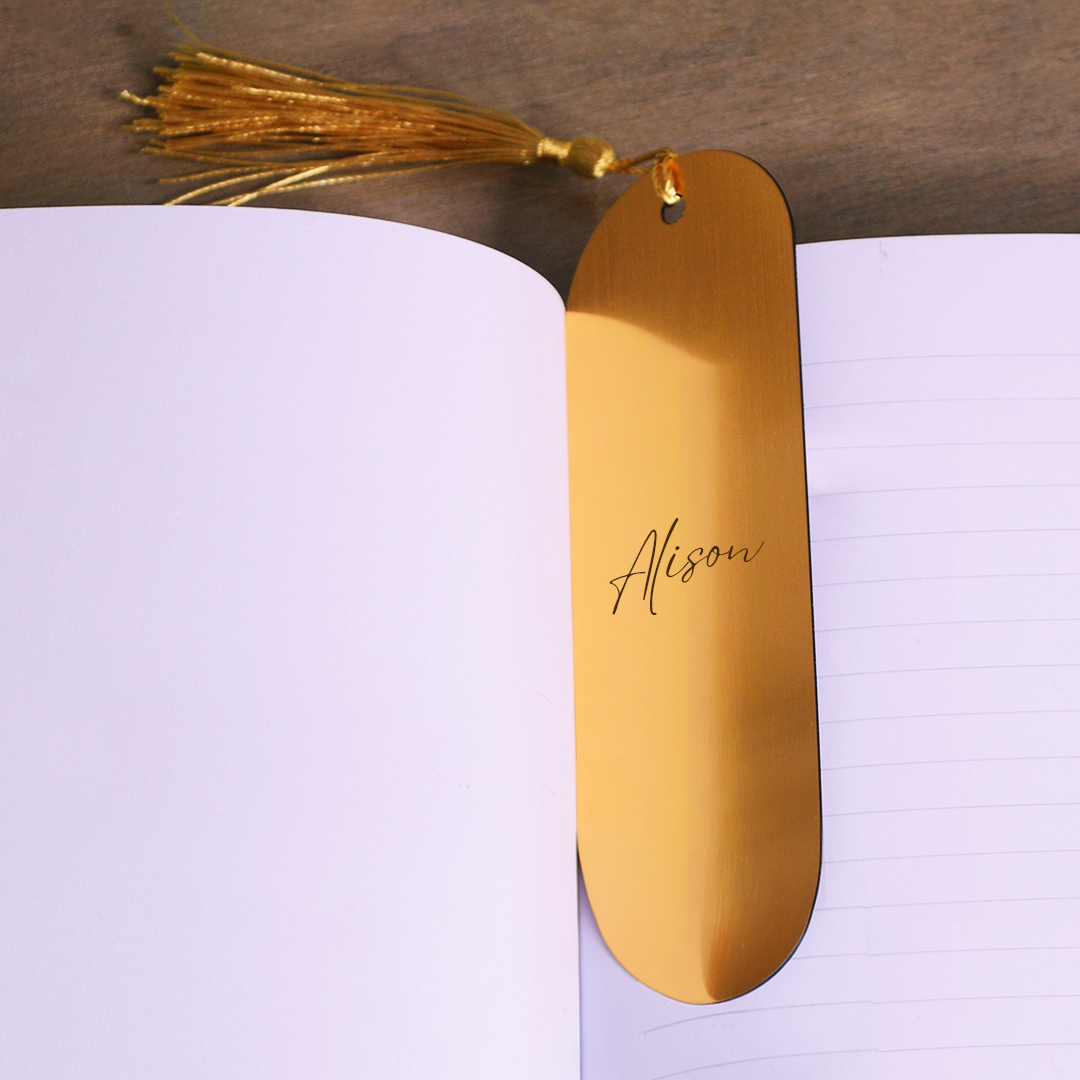 Engraved Bookmark Gift for Book Lovers - Personalised Name or Message