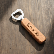 Corporate Branded Wooden Bottle Opener with Logo