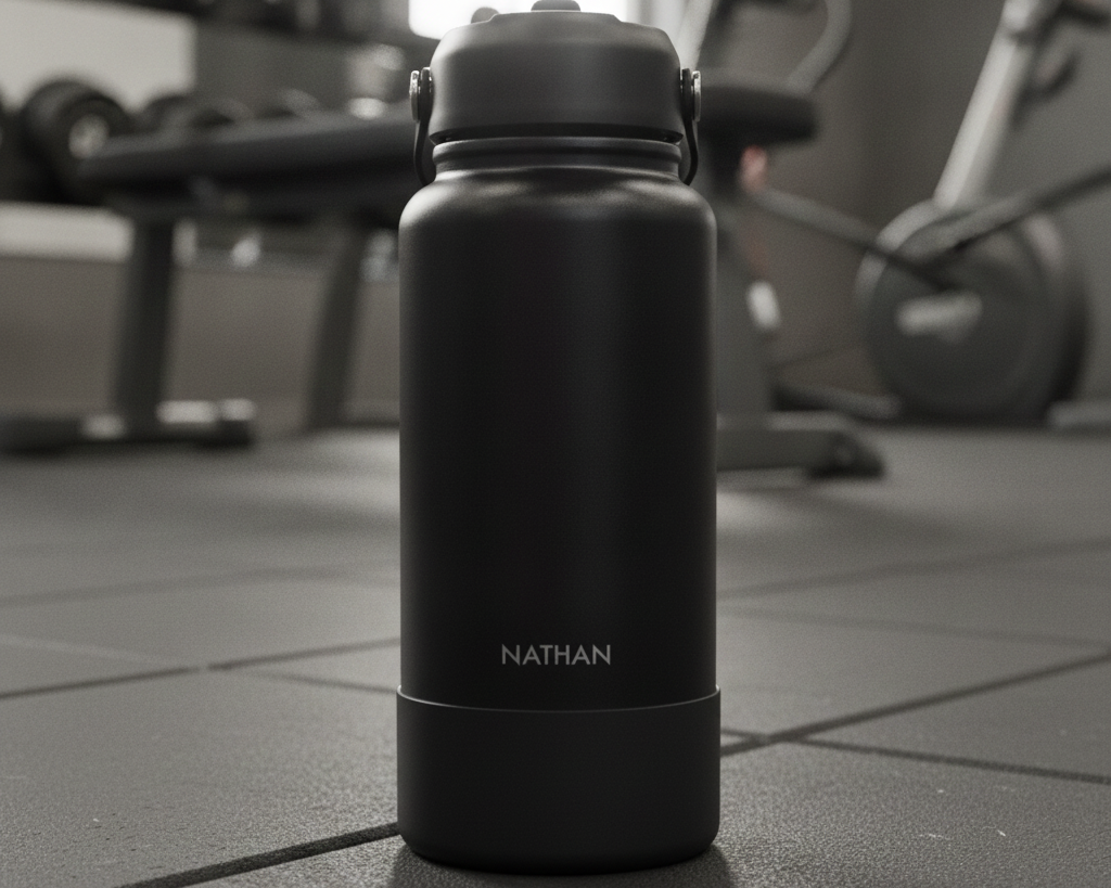 Engraved Stainless Steel Drink Bottle with Detachable Silicone Base (950ml)