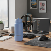 Engraved Stainless Steel Drink Bottle with Detachable Silicone Base (950ml)