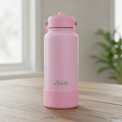Engraved Stainless Steel Drink Bottle with Detachable Silicone Base (950ml)