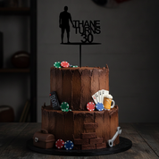 Silhouette Cake Topper - Made From Your Photo (Any Name & Age)