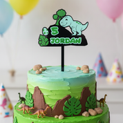 Custom Dinosaur Acrylic Cake Topper for Dinosaur Theme Birthday Party