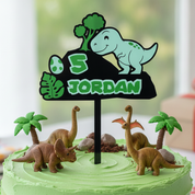 Custom Dinosaur Acrylic Cake Topper for Dinosaur Theme Birthday Party