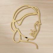Face Line Drawing Custom Cake Topper - Made From Your Photo