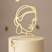 Face Line Drawing Custom Cake Topper - Made From Your Photo