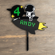 Space Astronaut Cake Topper (Any Name & Age)
