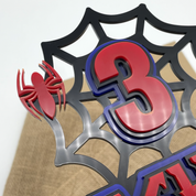 Custom Spider-Man Acrylic Cake Topper for Spiderman Theme Birthday Party