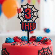 Spider-Man Acrylic Cake Topper (Any Name & Age)