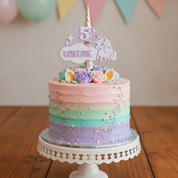 Unicorn Acrylic Cake Topper (Any Name & Age)