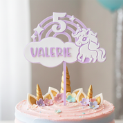 Unicorn Acrylic Cake Topper (Any Name & Age)