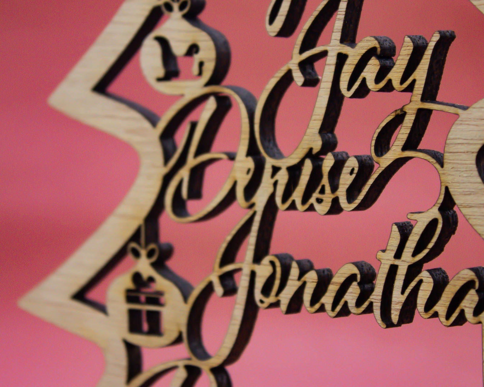 Christmas Name Tree close-up sample