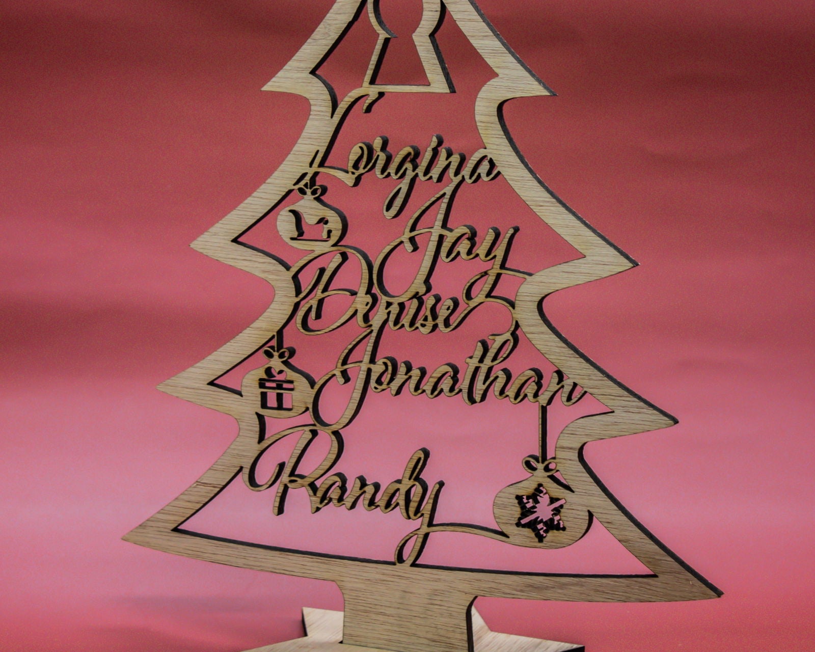 Christmas Name Tree front view sample