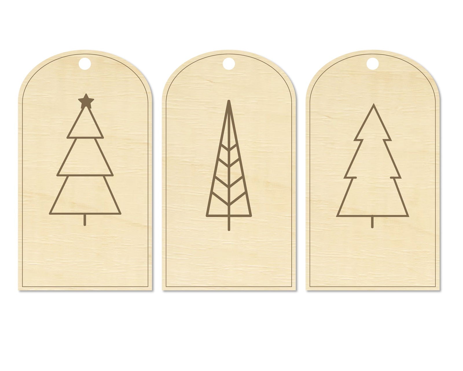 Christmas Tree Gift Tags (Set of 3) template