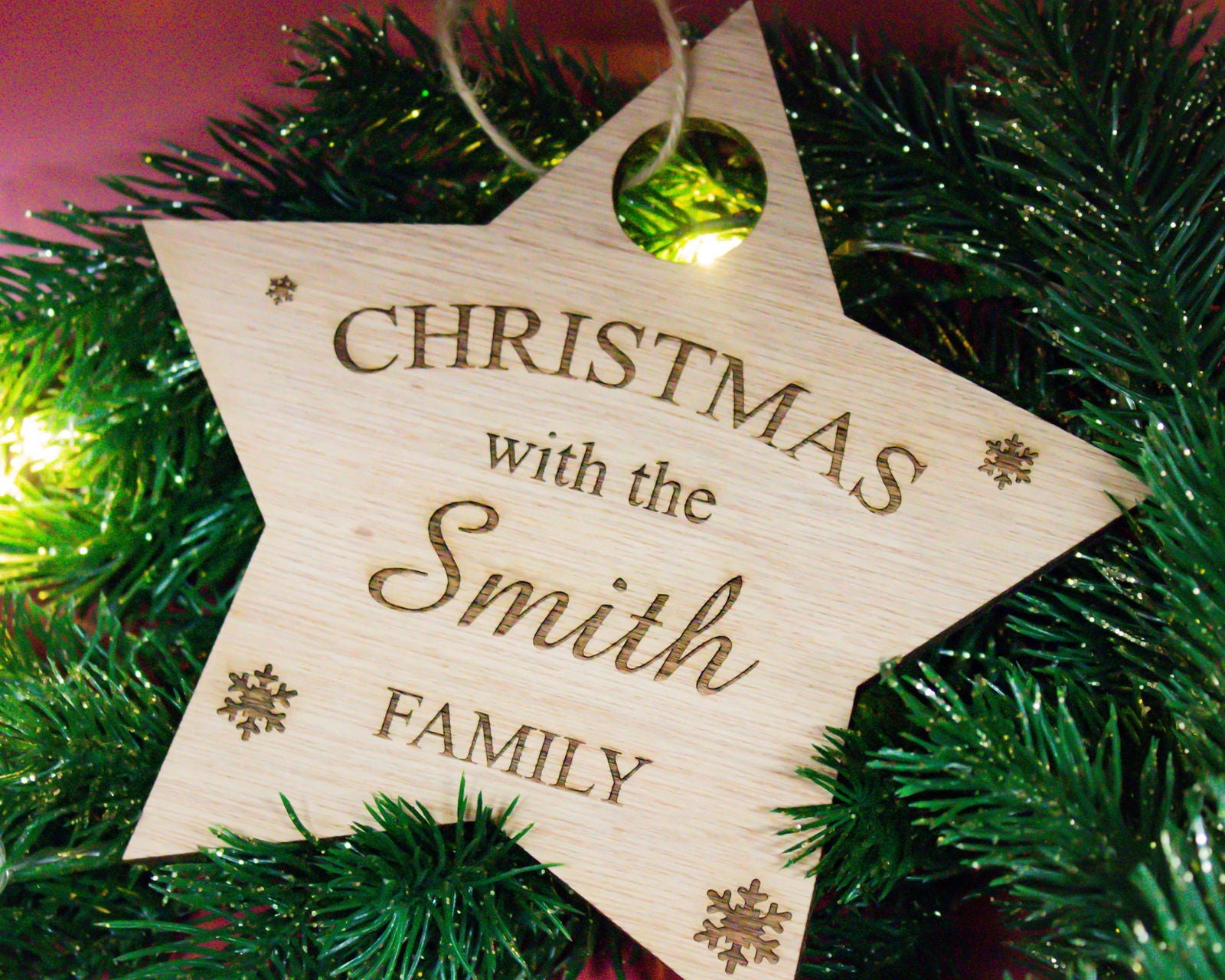 Christmas Tree Topper sample star on Christmas tree