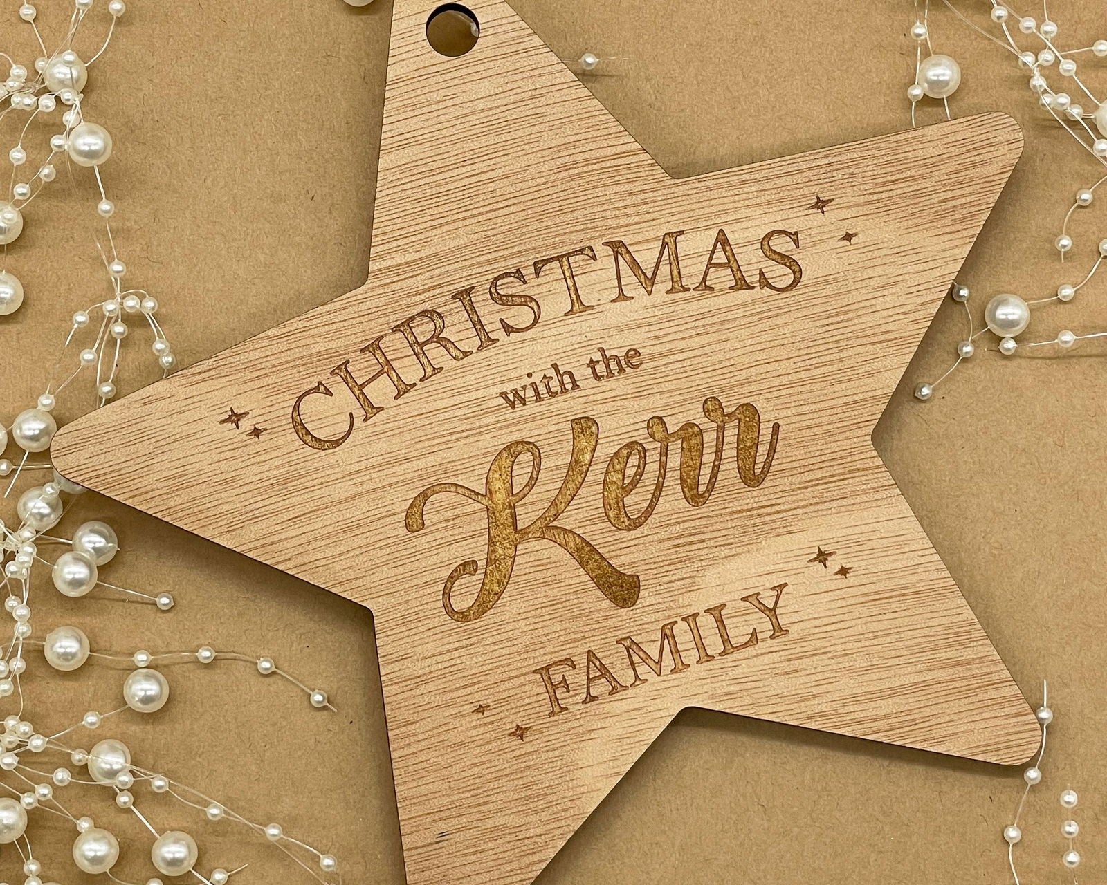 Christmas Tree Topper star sample with beads top view