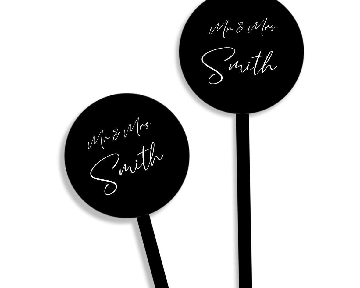Classic Wedding Drink Stirrers sample front view
