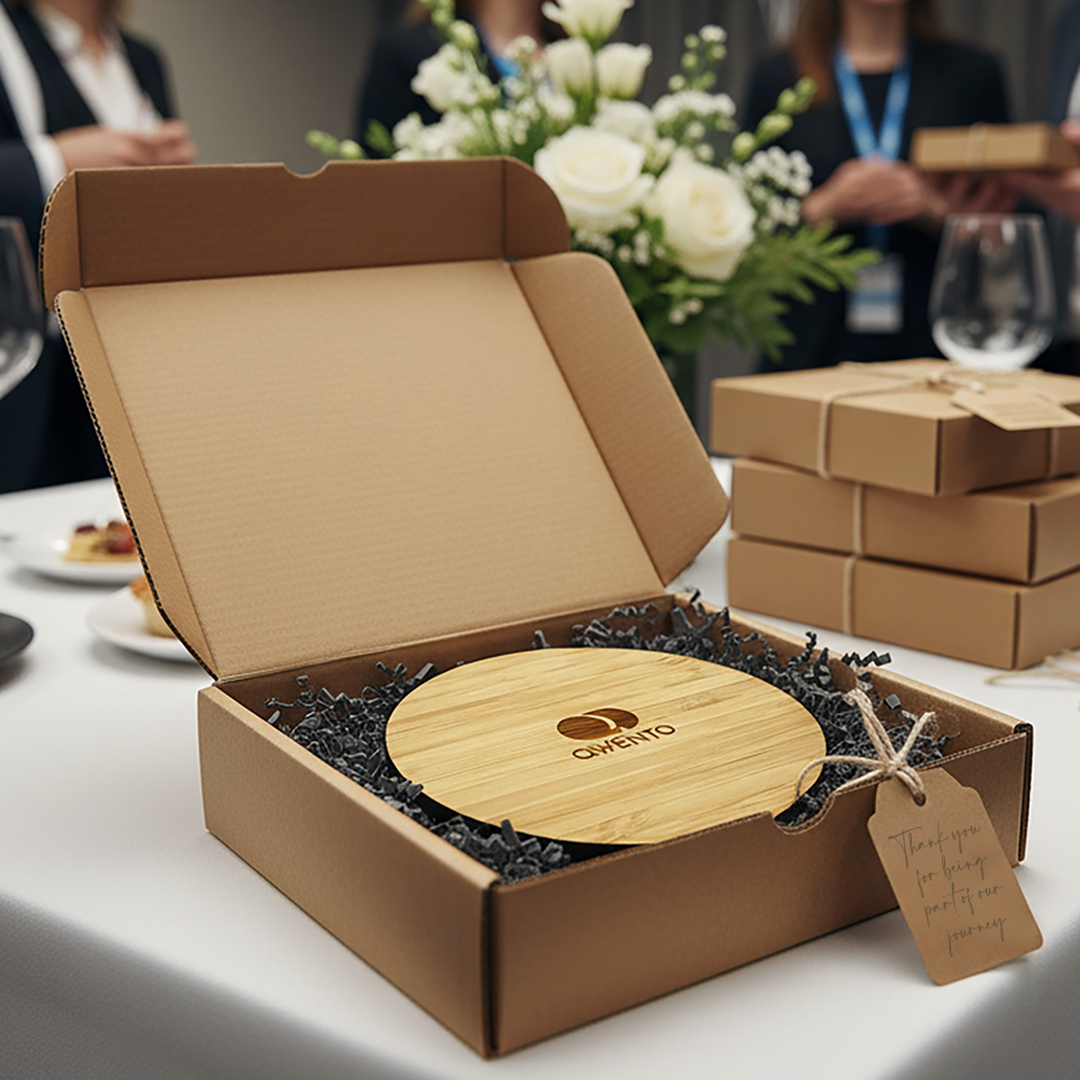 Engraved Bamboo Corporate Coaster for Team & Client Gifting